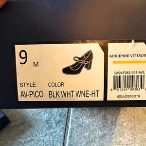 Adrienne Vittadini Black White Wine Heeled Mary Jane
Worn once